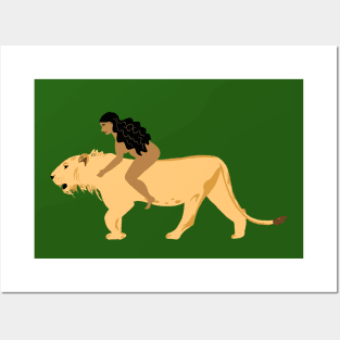 Lioness Woman Posters and Art